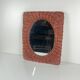 Petit miroir en osier tressé, 1960