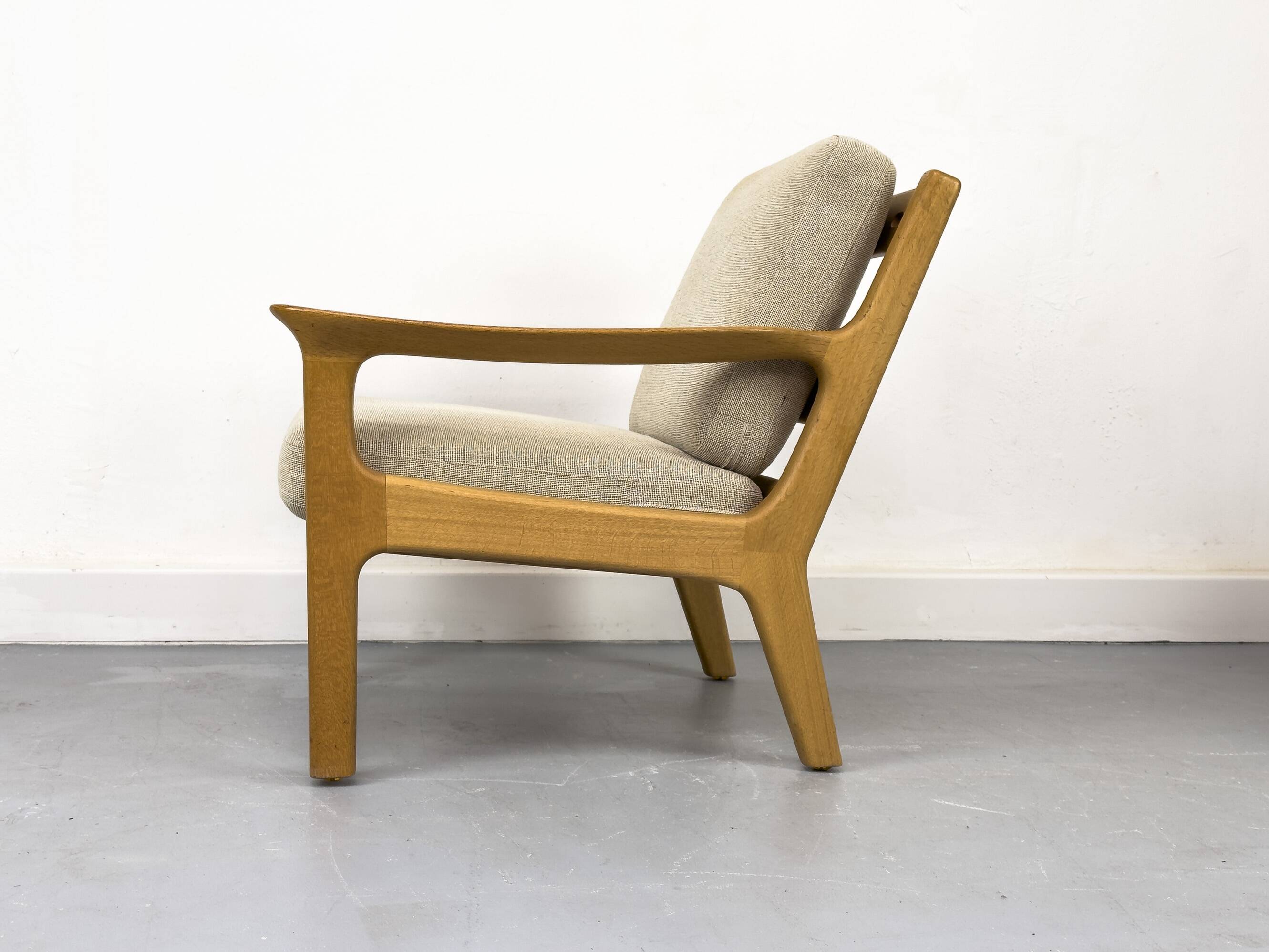 Danish Oak Lounge Chair and Ottoman by Juul Kristensen