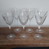 6 crystal wine glasses