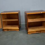 1939s pair of art deco bedside tables, Czechoslovakia