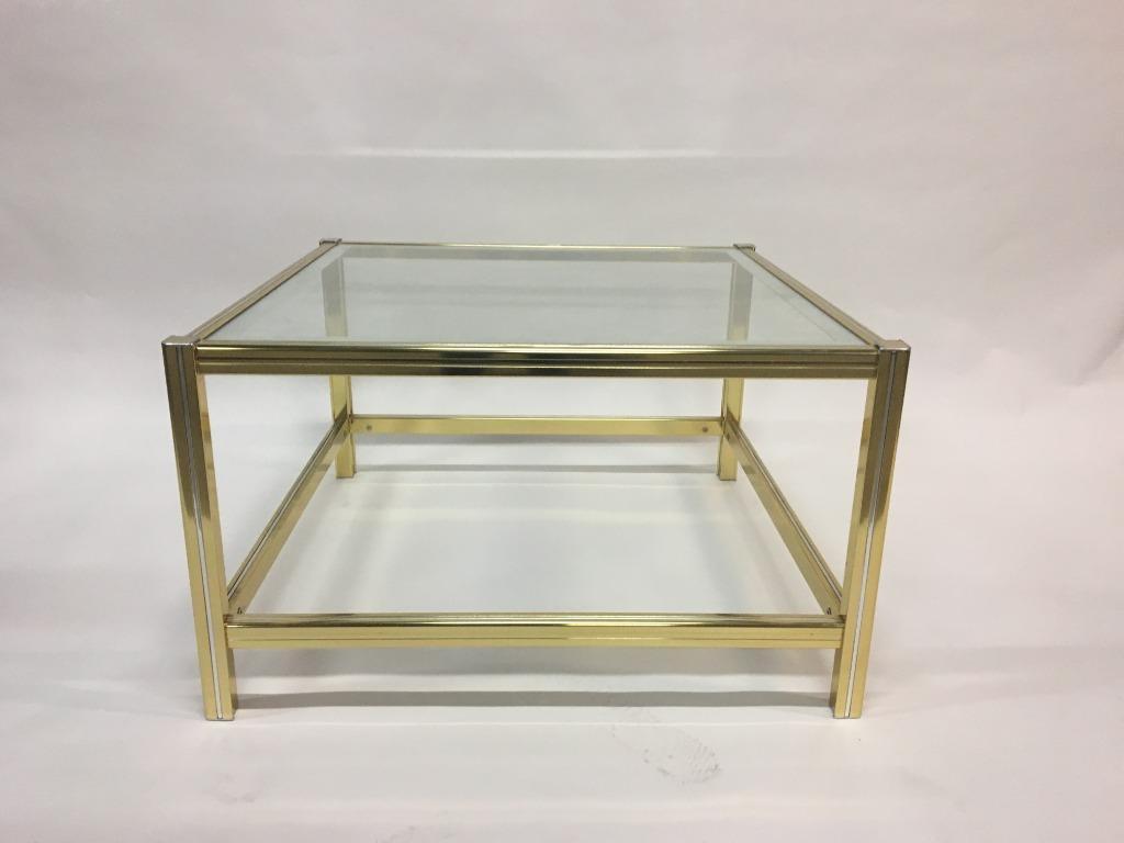 Table low vintage brass