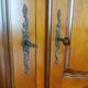 Carved solid cherry wood cabinet