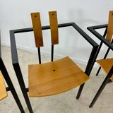 3 old Karl Friedrich Forster raw design chairs model Trix KFF postmodern 70s/80s