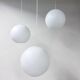 Mid-century pendant lamp with three large opal glass globes by philips, 1960s