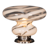 Vintage 20thc italian hand blown glass table lamp, murano c.1970
