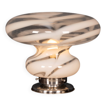 Lampe de table en verre soufflé à la main italienne vintage du 20e siècle, murano c.1970