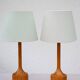Lampes de table en chêne scandinave d'Elpe, ensemble de 2