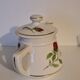 Teapot Email de Limoges Porcelain from Barry Décor Roses