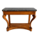 French console from the 19th century in cherry wood and black marble, with claw feet.