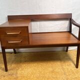 Mid-Century Retro Vintage Teak Telephone Seat by Chippy Heath 1960 British