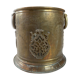 Engraved brass pot cover