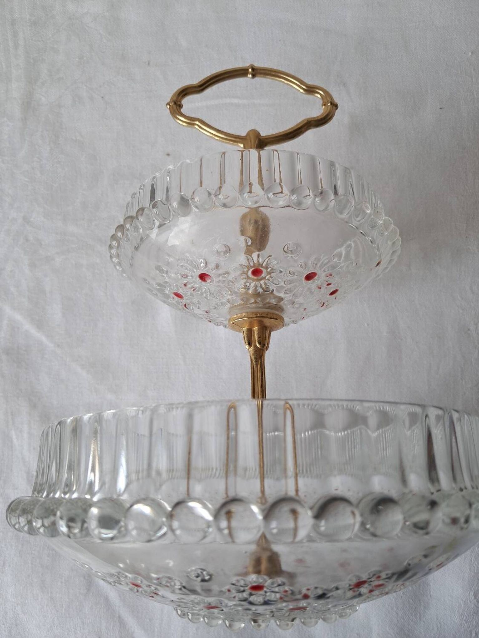 Plateau à étages En verre série Paloma, Attribué à Walther Glas.  1970