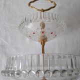 Paloma series glass tiered tray, Attributed to Walther Glas. 1970
