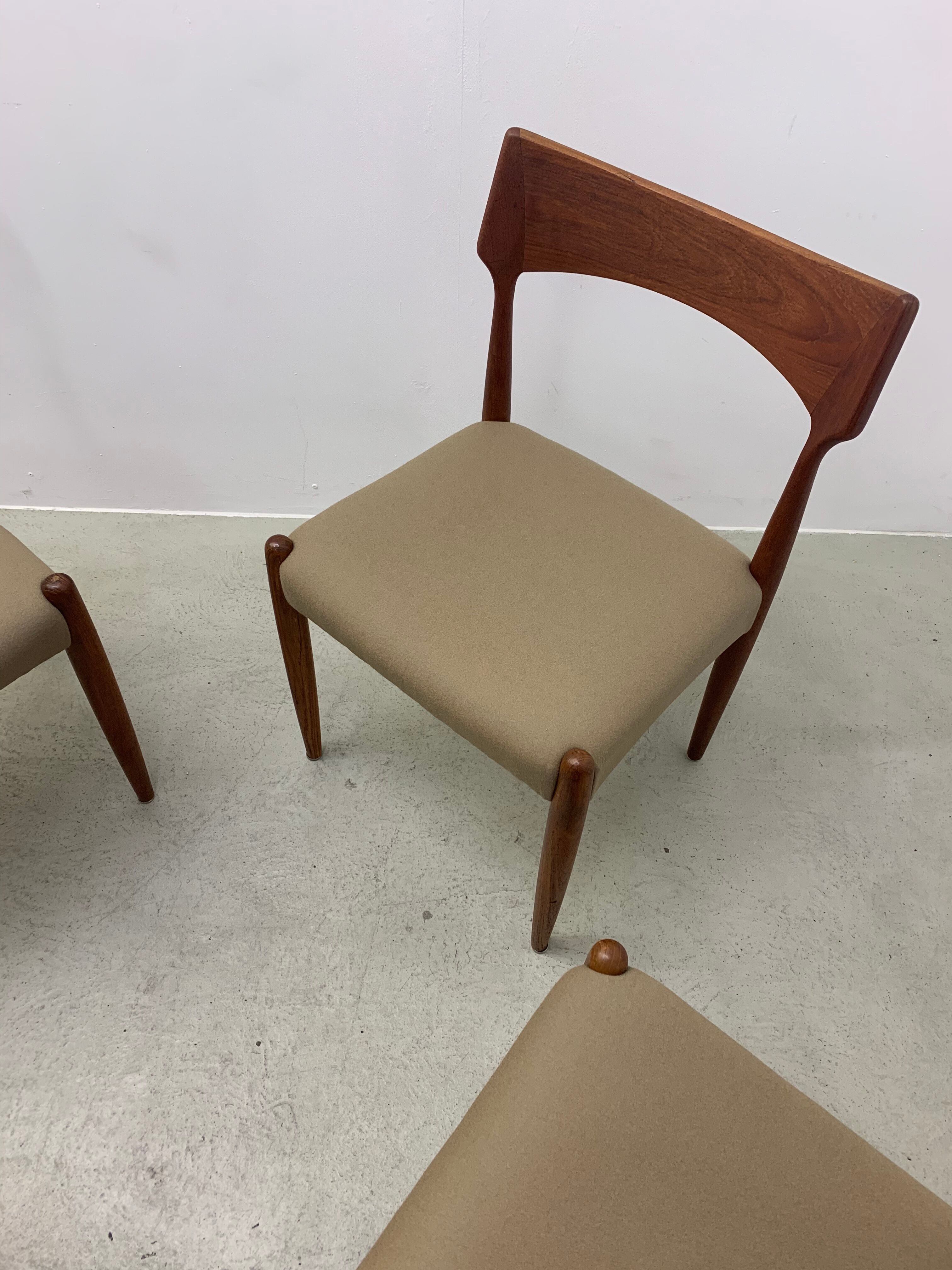 4xDanish Teak Dining Chairs by Bernard Petersen 1960s