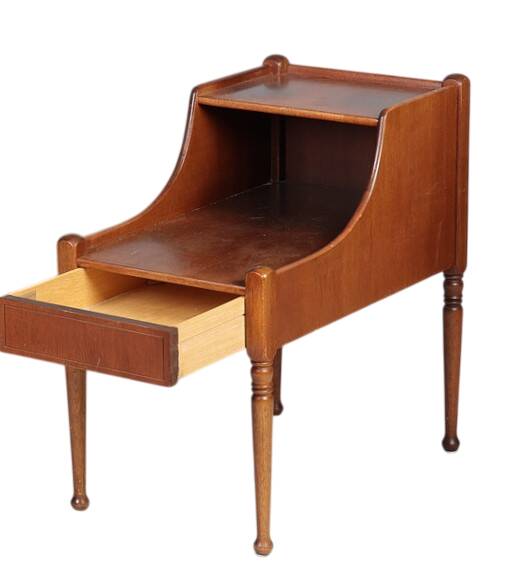 Pair of Vintage Danish Mahogany Bedside Tables – 1950s