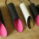 Set of 5 cylindrical bar pendant lights after Raak, 1970s