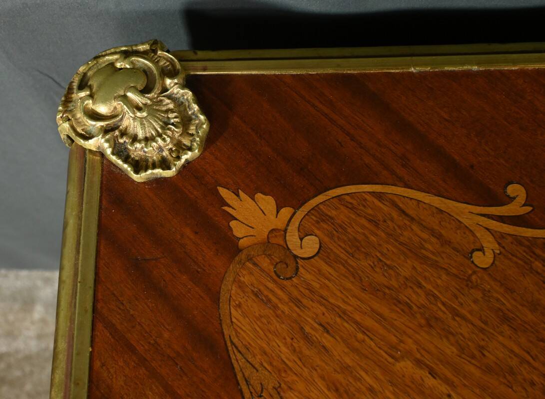 Mahogany Games Table, Louis XV/Louis XVI Transition Style – Late 19th Century