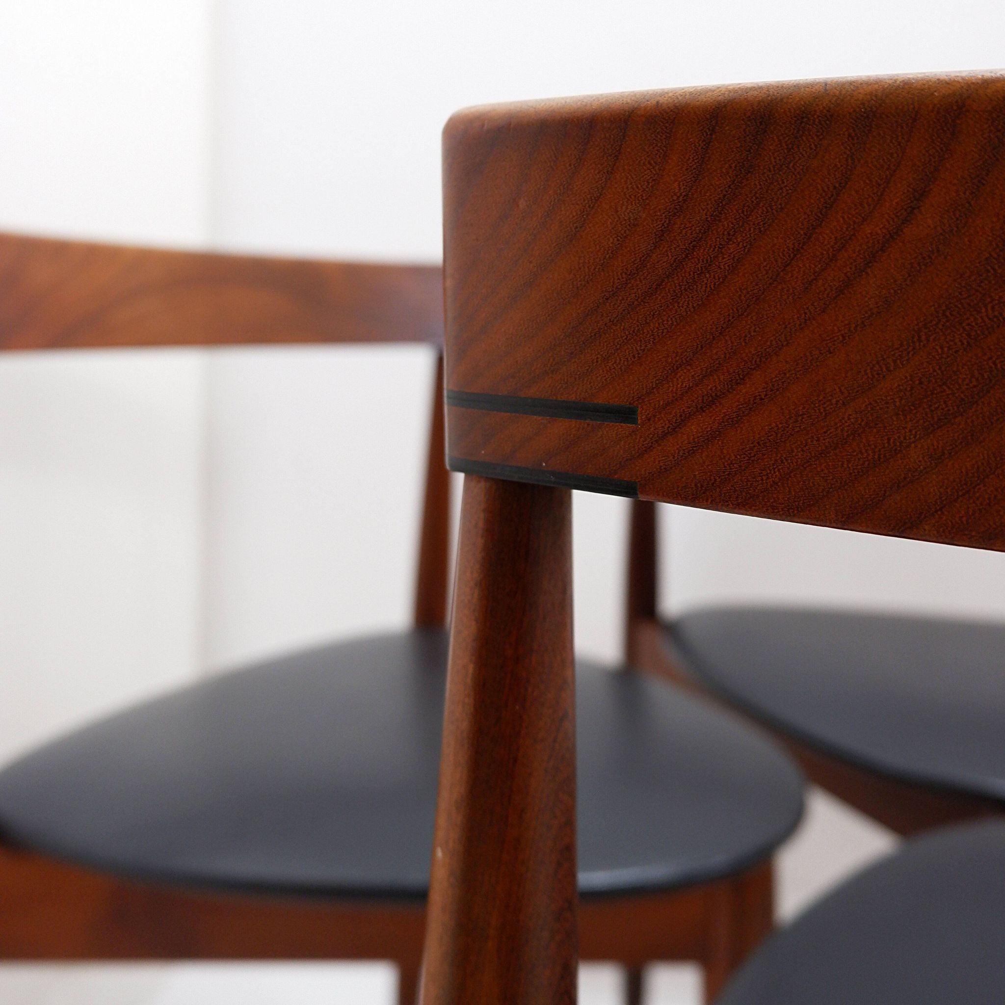 Set of 4 "Roundette" teak chairs by Hans Olsen for Frem Røjle, 1950s