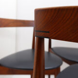 Set of 4 "Roundette" teak chairs by Hans Olsen for Frem Røjle, 1950s