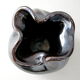 Vintage vase black iridescent 1950
