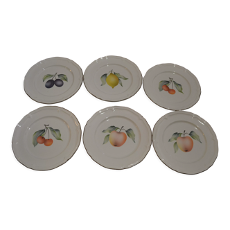 Set of 6 Villeroy and Boch Frutta plates