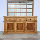 Buffet & Mirror XXL "Workshop Spirit" Set – Patinated Pine