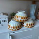 Set of 3 beautiful vintage Digoin bowls.