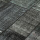 Hand-knotted oriental vintage 172 cm x 240 cm black patchwork carpet
