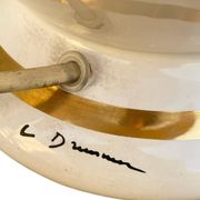Large table lamp in white and gold porcelain