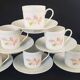 Set of six coffee cups and saucers, Limoges, Goumot Labesse