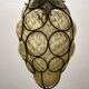 Wrought Iron Murano Glass Light Pendant 1950’s