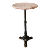 Cast iron and marble pedestal table
