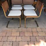 6 chaises cesca Marcel Breuer Italie 1970