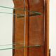 Antique Art Deco display cabinet in walnut with drawers, Italy, 19th century.