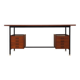 Mahogany desk, Italian design, 1970s, production: Italy