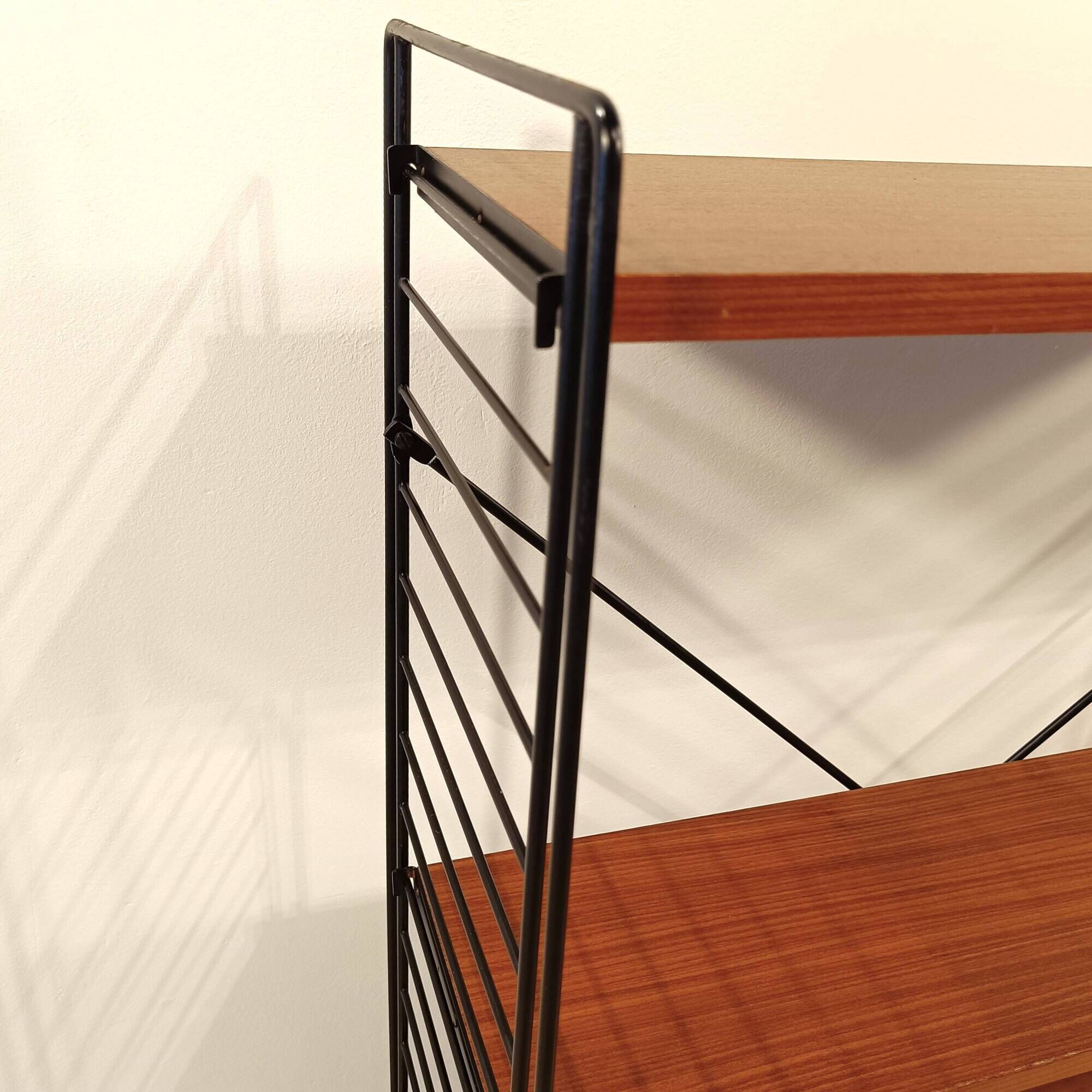 Free-Standing Rack with Wooden Shelves by A. Dekker for Tomado