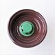 Handmade glazed ceramic candle holder