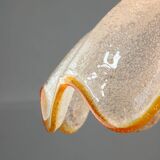 Mid-Century Italian Murano Glass and Brass Pendant Lamp