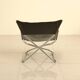 Scandinavian "Z" side chair in patinated black leather by Erik Magnussen for