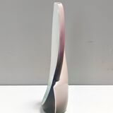 Purple, Pink and White Hand-Painted Ceramic Vase by Ariele, Turin, Italy