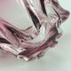 Bol murano verre violet blanc bol de fruits design