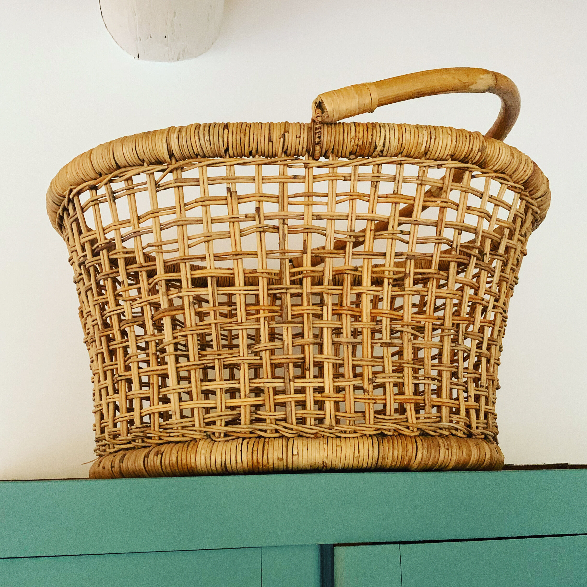 Vintage wicker and rattan basket
