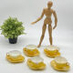 Series of 5 cups and under cups Sarreguemines