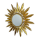 Midcentury modern sunburst wall mirror – gilt metal, France 1960s