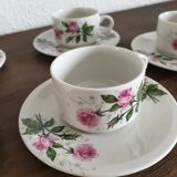 Service à café fleuri