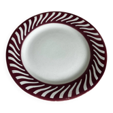 Ancienne assiette en faïence creil et montereau décor 522