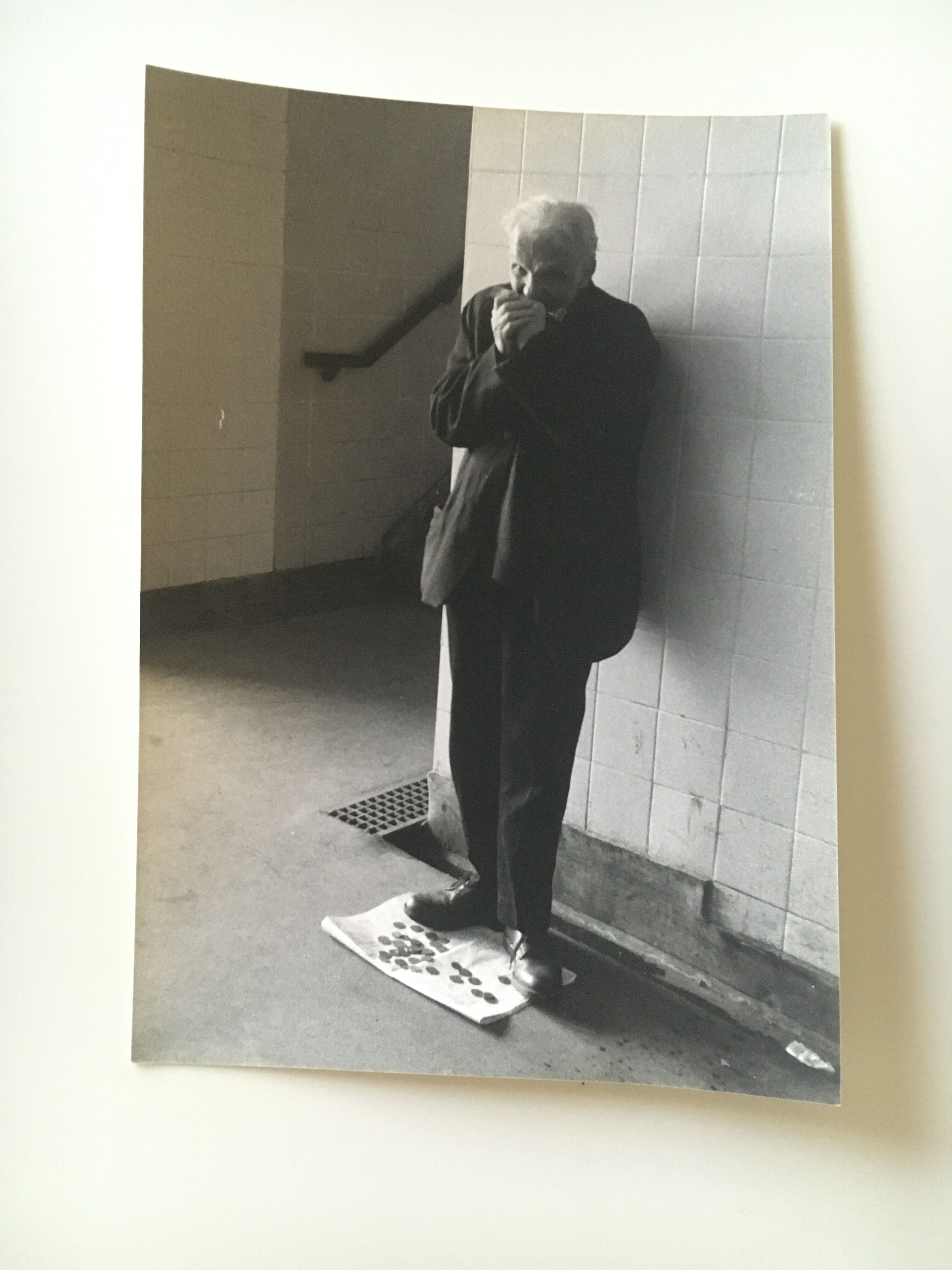 Vintage print from the 1970s street man