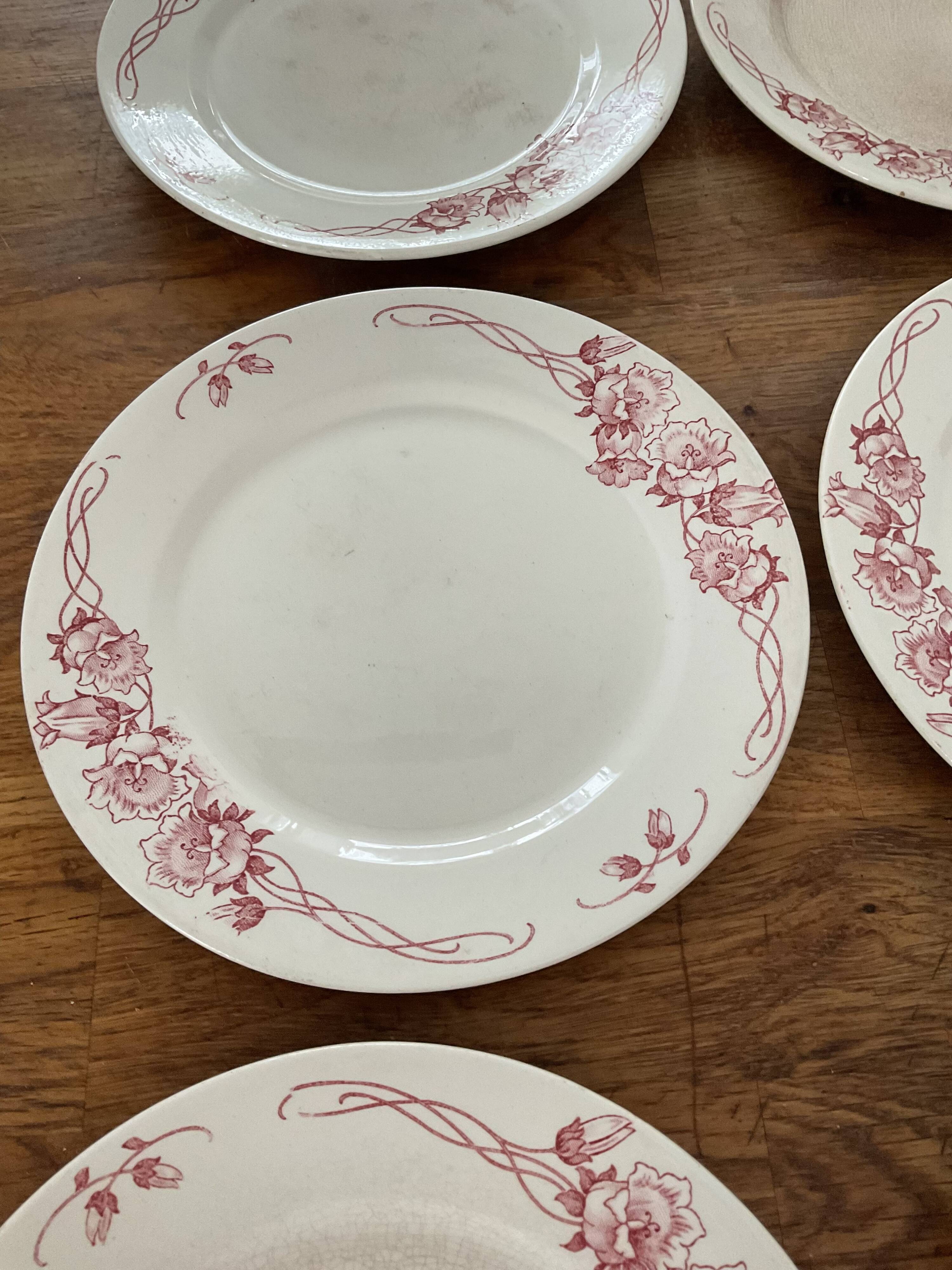 6 flat plates for dessert.sarreguemines.model Palermo