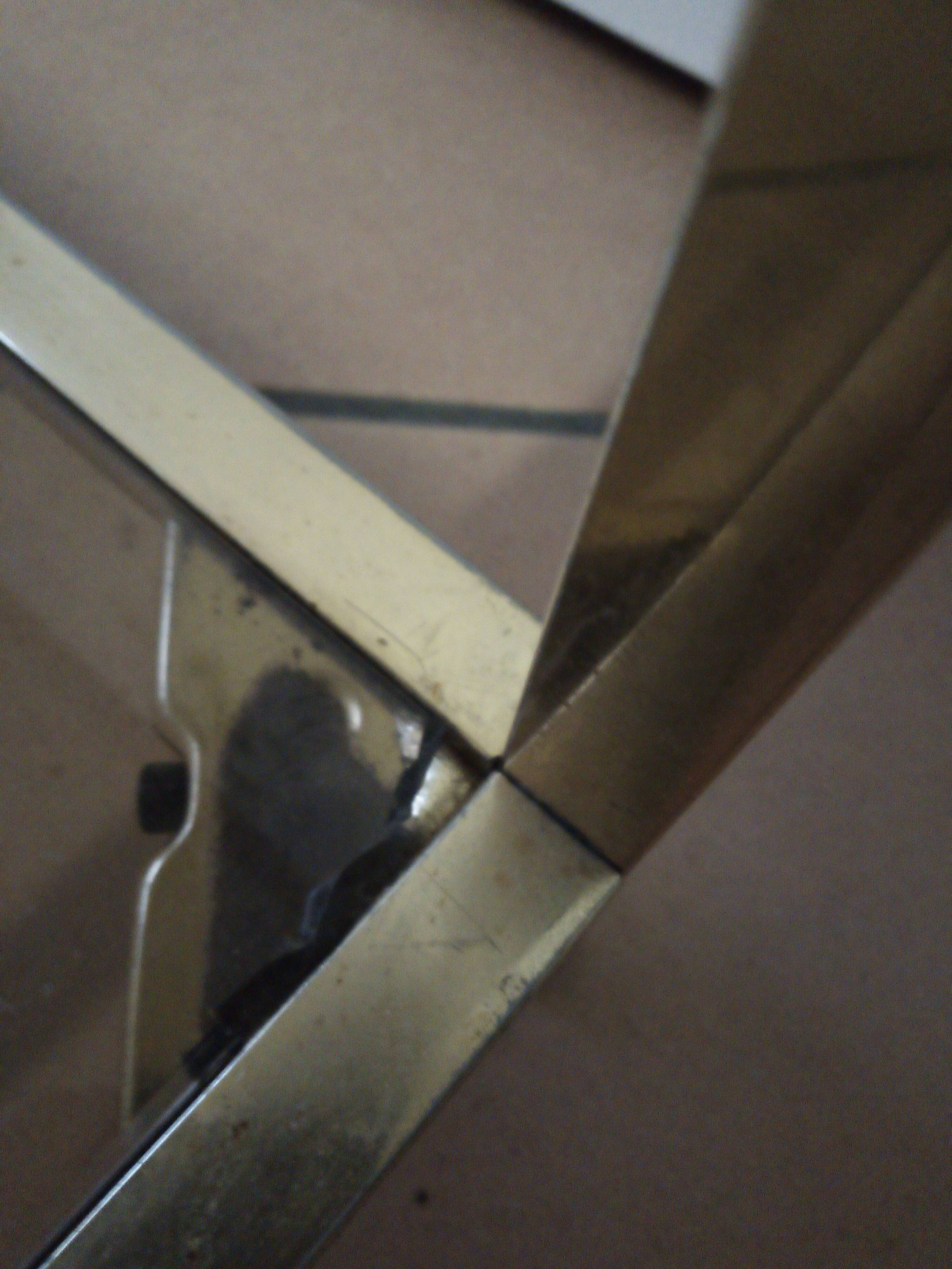 Brass coffee table and smoked glass