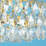 Lustre Bakalowits in brass and crystal glass, Austria, 1960s